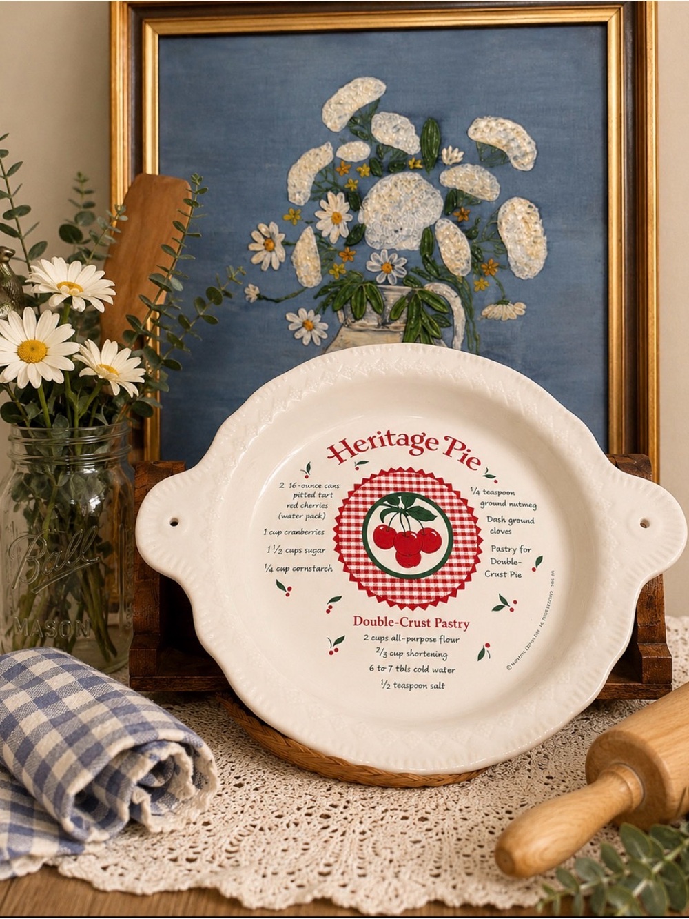 Heritage Pie Cherry Double-Crust Pie Plate
